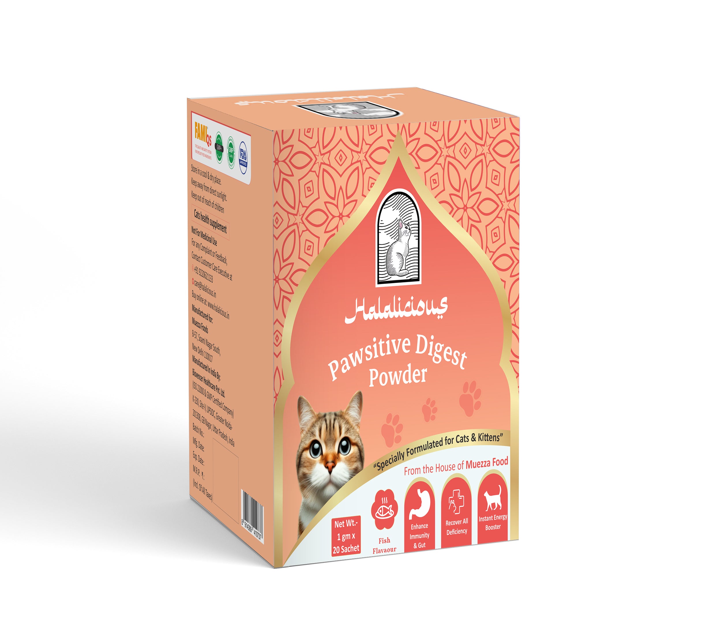 Pawsitive Pre and Probiotic Powder for Cats & Kittens.