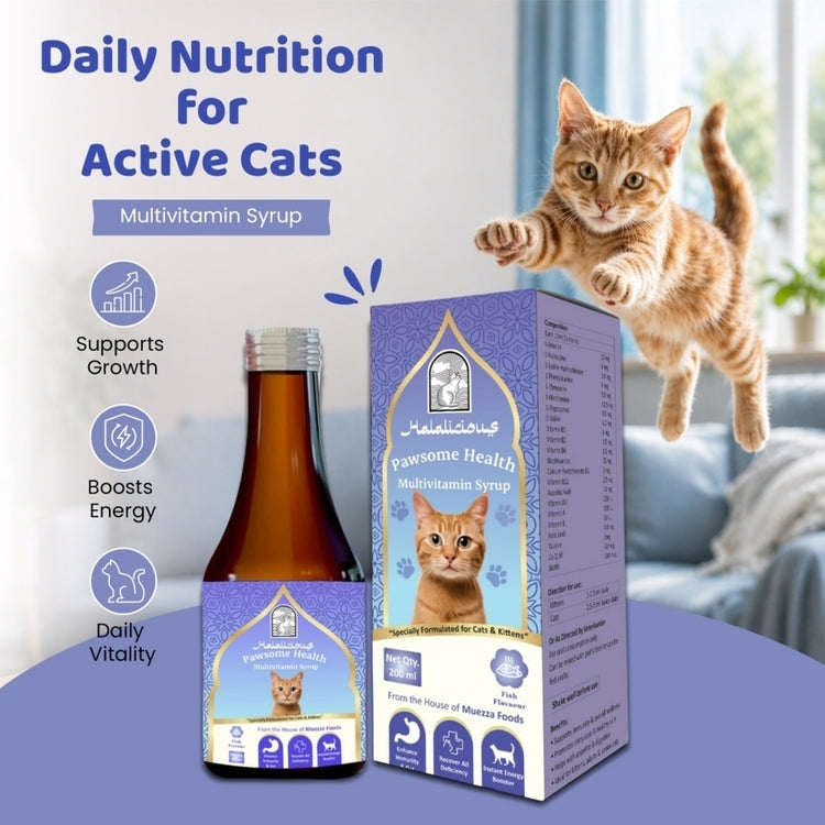 Pawsome Health Multivitamin & Amino Acid Syrup for Cats & Kittens