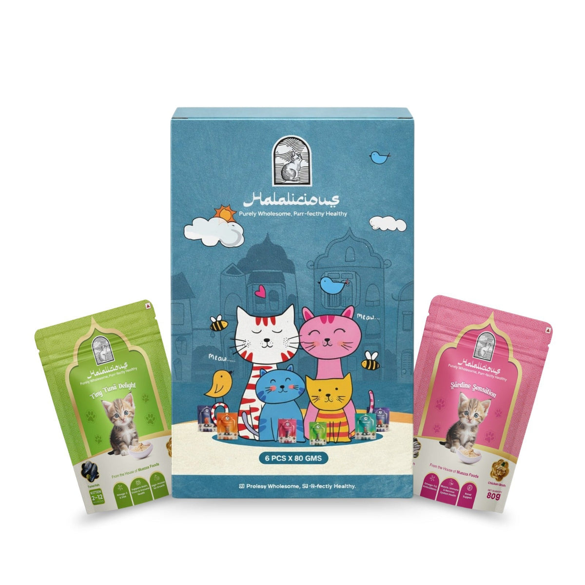 Assorted Kitten Wet Cat Food - Trial Pack - Halalicious India