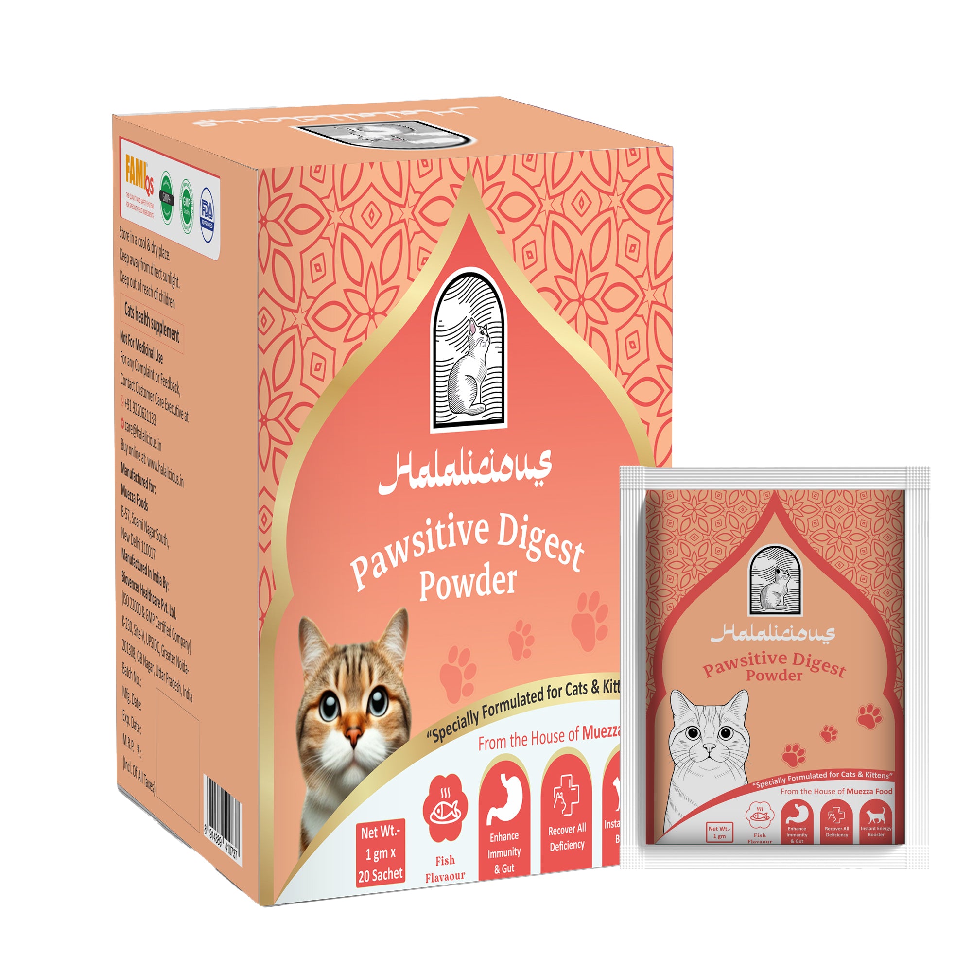 Pawsitive Pre and Probiotic Powder for Cats & Kittens.